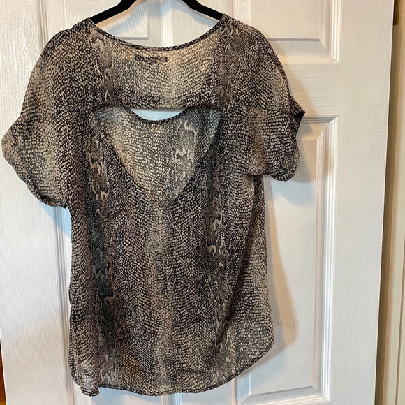 Snakeskin Print Chiffon Blouse - Picture 4 of 4